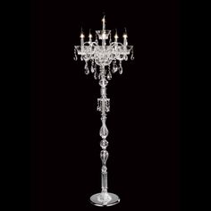 a crystal candelabra with many lights on it