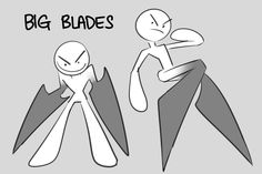 an image of two cartoon characters with big blades