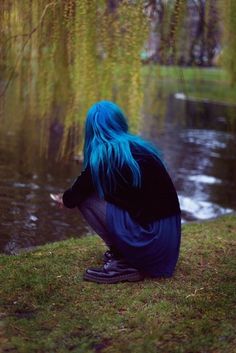 long blue hair Raven King, Hair Color Pastel, Hair Color Blue, Pastel Hair, Foto Art, Pixie Bob, Dye My Hair, Makati