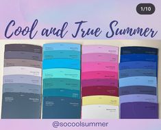 True Summer Fabric Swatches, Neutral Tones Fashion, Color Analysis Summer, Country Club Outfit, Cool Summer Palette, Soft Summer Palette, Soft Summer Color Palette, Dark Summer, Soft Summer Colors