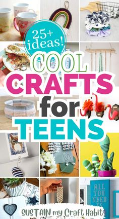 If you're a crafty teenager or know of one then you'll love this round up of creative craft ideas specifically made for teens! #sustainmycrafthabit Projects For Teenagers, Chalk Prints, Fun Crafts For Teens, Diy Crafts For Teen Girls, Fun Summer Crafts, Diy Crafts For Teens, Cute Diy Projects