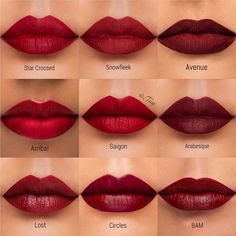 Makeup With Dark Red Lipstick, Different Shades Of Red Lipstick, Brunette With Red Lipstick, Red Lipstick Shades For Fair Skin, Best Dark Red Lipstick, Dark Red Lipstick Wedding Makeup, Dark Red Liquid Lipstick, Red Lipstick Makeup Prom, Brunette Red Lipstick