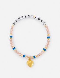 "  God is love, and whoever abides in love abides in God, and God abides in him." -1 John 4:16b    What's Included  Perfect Love letter bracelet Natural cotton pouch Faith Sign, God Is Love, Cotton Pouch, Letter Bracelet, John 4, Perfect Love, Christian Jewelry, 1 John, Love Letter