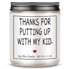 PRICES MAY VARY. 【Perfect Teacher Appreciation Gifts】: Show your favorite teacher how much you appreciate her! Thank you for putting up with my kids candle is made for loving teachers who are also hardworking mothers. Great gifts for teachers, tutor, instructor, professor, and counselor on teacher appreciation week, retirement, babysitter, caregiver, preschool teacher, daycare provider, nanny, mom, mother in law, neighbor. 【Long Lasting Lavender Scent】This aromatherapy Teacher candles is a blend Teacher Appreciation Daycare, Teacher Gifts Appreciation, Teacher Candle, Babysitter Gifts, Daycare Teacher Gifts, Kids Candles, Graduating Teacher, Daycare Teacher, Love Teacher