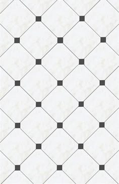 a black and white tile pattern with square shapes on it's sides, in the middle