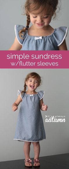 Free Must-Sew Dress Patterns for Girls - Sew Much Ado Cute Sundress, Beginner Sewing Projects Easy, Creation Couture, Sewing Projects For Beginners, Diy Couture