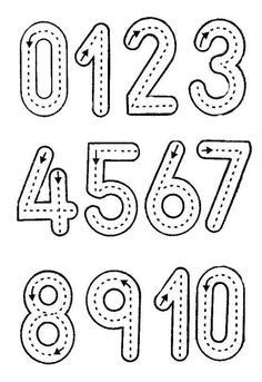 the numbers are drawn in different styles and sizes