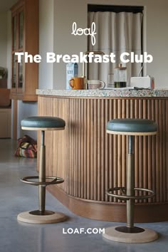 Teal coloured soft top stools arounds a breakfast bar Diy Slats, Boat House Interior, Tiny Kitchen Design, House Renovation Projects, Barn Kitchen, Kitchen Stool, Dream Kitchens Design, Furniture Details Design, Kitchen Dining Living