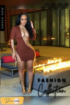 Hot Criss Cross Hollow Out Bandage Bodycon Dress Lace Up Bodycon Dress, Angela Simmons, Pencil Skirt Dress, Bandage Dress Bodycon, Teenage Fashion, Model Outfits, Round Neck Dresses, Instagram Model, Hip Dress