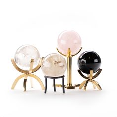 Shop artful, inspiring sphere holders for your favorite crystal spheres or raw minerals with our selection of crystal display stands. Whether you're seeking a large crystal stand for your biggest treasures or a compact crystal sphere holder for your smaller pieces, you'll find a variety of display stands for crystals to match your aesthetic and meet your needs. Our polished brass crystal ball holder adds an elevated, contemporary look to any crystal collection. Or, for darker home decor, choose Crystal Collection Display, Crystal Sphere Holder, Crystal Ball Holder, Palace Design, Crystal Room Decor, Crystal Stand, Large Spiders, Sphere Holder, Intuitive Healing