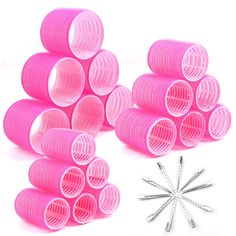 PRICES MAY VARY. 🎀【What Will You Get】Hair roller set includes 18pcs hair rollers and 10pcs sturdy duckbill clips. Curler rollers of 3 different sizes create jumbo large lift hair volume, the diameter is approx 2.48 inches/6.3cm, 1.69 inches/4.3cm, and 1.46 inches/3.7cm. ⚠️【Attention Please】Hair roller size is 6.3cm 4.3cm 3.7cm. Please check the size before purchasing. The three sizes apply separately to long hair, medium hair, and short hair. It is not recommended to use thin or very hard hair Velcro Curlers, Big Rollers, Rollers For Hair, Large Hair Rollers, Hair Roller Clips, Diy Hair Rollers, Hair Curlers Rollers, Large Curls, Hair Roller