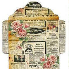 an old newspaper shirt with roses on it