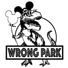 a black and white image of a t - shirt with the word wrong park on it