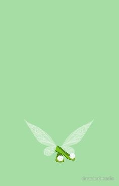 a green background with an image of a pea and two wings on top of it