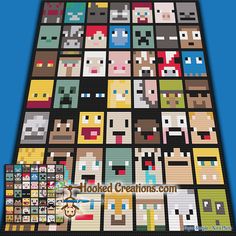 an image of the video game characters made out of legos and blocks on a blue background