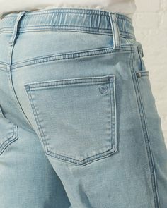 Men's Athletic Light Denim Jeans at UpWest Light Denim Jeans, Inner Self, Knit Denim, Slim Denim, Sell Online, Ecommerce Website, Light Denim, Mens Denim, Selling Online