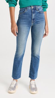 MOTHER The Hustler Ankle Fray Jeans | Shopbop Ankle Jeans Outfit, Mother Clothing, Mother Jeans, Frayed Jeans, Mother Denim, Work Outfits Women, Latest Outfits, Jeans Brands, Jean Outfits