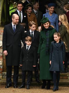 the royal family are all dressed up and ready to go out on christmas day in london