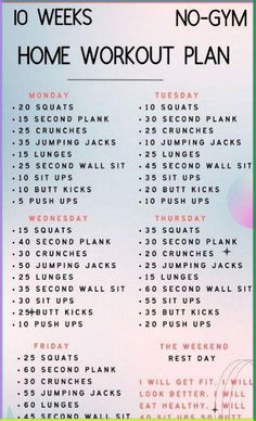 the 10 week no gym home workout plan