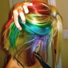 Love it Hair Rainbow Color, Hair Color Rainbow, Fairytale Hair, Hair Rainbow, Cute Hair Colors, Hair Inspiration Short, Pretty Hair Color, Funky Hairstyles