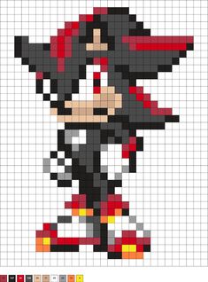 the pixel art is designed to look like sonic