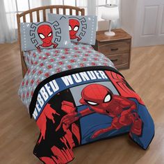 spiderman twin bed in a bag set with comforter and sheet sets for boys