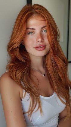 Jahodová Blond, Redhead Hair, Auburn Balayage, Long Shag Haircut, Natural Red Hair, Ginger Hair Color, Charlie's Angels