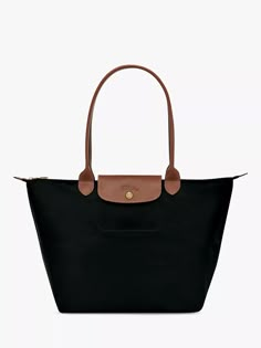 Longchamp Le Pliage Black, Sac Vanessa Bruno, Large Shoulder Bags, Black Tote