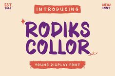 the font and numbers for rodks color are shown in purple, orange, and red