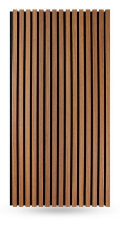 a wooden panel with vertical stripes on it