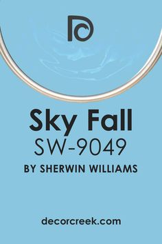 the sky fall logo is shown on a blue background