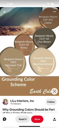 an image of the grounding color scheme for paint colors and how to use them