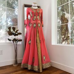 Measurements: Floor Length: 56” Armpit Hole: 7” Pit To Pit: 18”-19” (Stretched) Waist: 16” Sleeves: 18.5” Skirt Not Included (To Be Sold Separately) - No Dupatta No Pads Worn Once! Very Pretty In Person // Floor Length Great For Diwali, Wedding And Other Festivals Color: Pink / Gold Make A Reasonable Offer Bundle For Discount Pink Anarkali Set For Eid, Pink Anarkali Set With Zari Work, Pink Floor-length Anarkali Set With Cutdana, Pink Anarkali Set With Cutdana For Festivals, Pink Floor-length Cutdana Anarkali Set, Pink Anarkali Set For Diwali, Pink Cutdana Anarkali Set For Festivals, Pink Anarkali Kurta With Pallu, Pink Cutdana Sharara Maxi Length