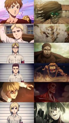 the many faces of an anime character