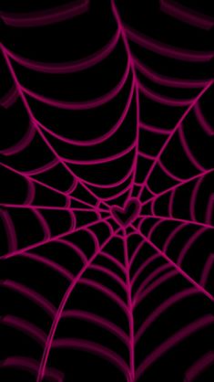 a spider's web on a black background with pink lines in the center and bottom