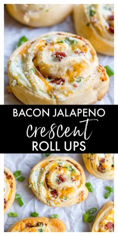 bacon jalapeno crescent rolls with text overlay