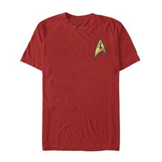 It's time to boldly go where no one has gone before and proudly wear what no one has worn before with a Star Trek Original Series style! This officially licensed Star Trek shirt is a perfect way to "live long and prosper" with your favorite crew members like Captain Kirk, Scotty, Uhura, Sulu, Bones, and Spock. Size: xl. Color: red. Gender: male. Age Group: adult. Pattern: Shapes. Material: Cotton. Star Trek Shirt, Live Long And Prosper, Star Trek Original Series, Star Trek Original, Captain Kirk, Crew Members, Big Clothes, Spock, Slim Fit Shorts