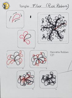 the instructions for how to draw an abstract flower