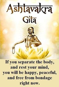 an image with the words ashavaka gita on it and a buddha statue