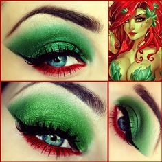 Poison Ivy inspired. by KikiMJ on DeviantArt Superhero Makeup, Batman Makeup