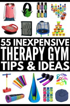 there are many different items that can be used to help kids learn how to use the gym