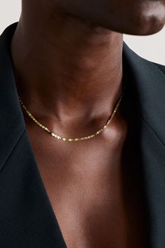 Loren Stewart's minimalist pieces are perfect for wearing every day - the brand suggests teaming this 16" 'Sol Valentino' necklace with jeans and a tee. It's been handcrafted from 14-karat recycled gold by expert artisans using time-honored techniques and strung with tiny links that shimmer in the light. The small-batch production means it feels even more special.<br><br>This product Reduces Waste. Find out more about NET SUSTAIN <a href="https://www.net- Recycled Necklace, Net Sustain, Recycled Necklaces, Recycled Gold, Opal Necklace, Small Batch, Sterling Silver Necklaces, Jewellery And Watches, Luxury Design