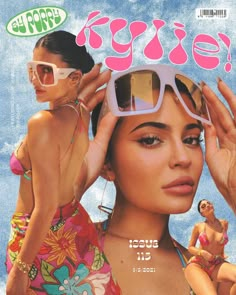 a magazine cover with two women in swimsuits and sun glasses on the cover