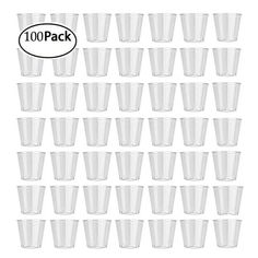 pack of 100 clear plastic cups