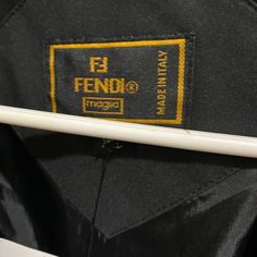 Xxl Fendi Coat. Lightweight And Super Cool, Would Be A Great Spring Jacket. Very Flattering . Would Look Good On Sizes M-Xl Only Tried On. Never Got Around To Wearing . Bought From Therealreal Tags Still On Fendi Jacket, Fendi Coat, Fendi Vintage, Blue Trench Coat, Vintage Fendi, Mink Coat, Spring Jacket, Long Trench Coat, Trench Coat Black