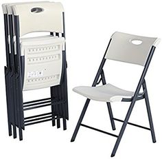 two folding chairs next to each other