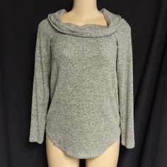 Abercrombie And Fitch Crowl Neck Sweater Grey In Color Women's Size Small New With Tags Offers Are Welcome!! Casual Stretch Cowl Neck Tops, Cozy Long Sleeve Stretch Tops, Cozy Stretch Long Sleeve Tops, Casual Cowl Neck Loungewear Top, Cozy Cowl Neck Winter Top, Cozy Cowl Neck Tops For Winter, Crowl Neck, Turtle Neck Sweatshirt, Boucle Sweater