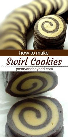 how to make swirl cookies with chocolate and vanilla frosting on the outside, inside and out