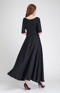 Formal Dress Maxi, Prom Dresses Long Black, Prom Dress Long, Black Linen Dress, Linen Dress Women, Black Prom Dress, Maxi Dress Black, Short Prom Dress, Linen Maxi Dress