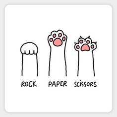 three different kinds of paper scissors with the words rock paper scissors